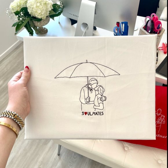 Custom Soulmate©Personalized Embroidery Canvas - Picture 2 of 3